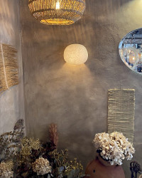 Recycled paper Pebble Wall lamp