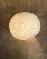 Recycled paper Pebble Wall lamp