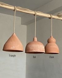Suspension Minimal en terre cuite
