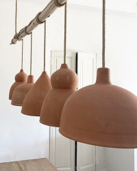 Suspension Minimal en terre cuite