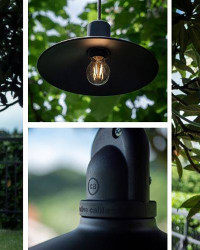 Black Thermoplastic Light Socket Outdoor