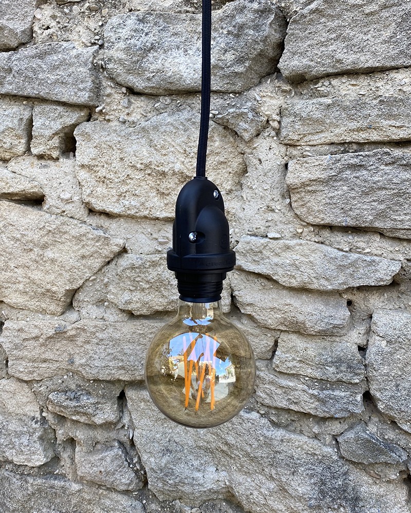 Black Thermoplastic Light Socket Outdoor