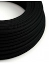 Black Fabric Outdoor Electrical Cable- silk effect
