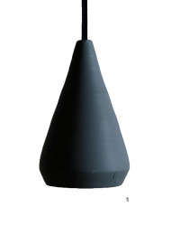 Black ceramic Pendant lamp by The Gentle Factory