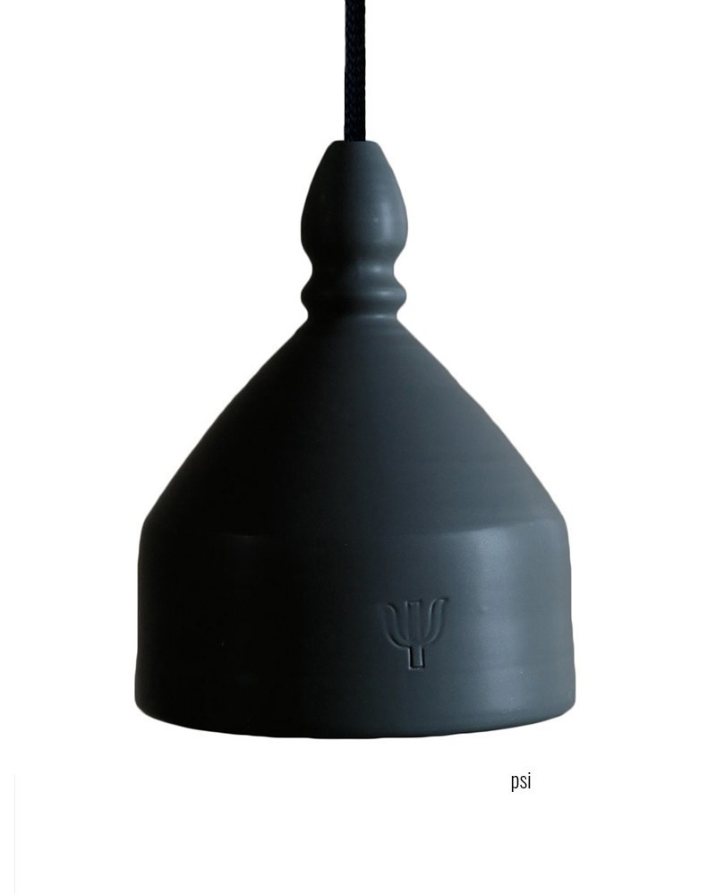 Black ceramic Pendant lamp by The Gentle Factory