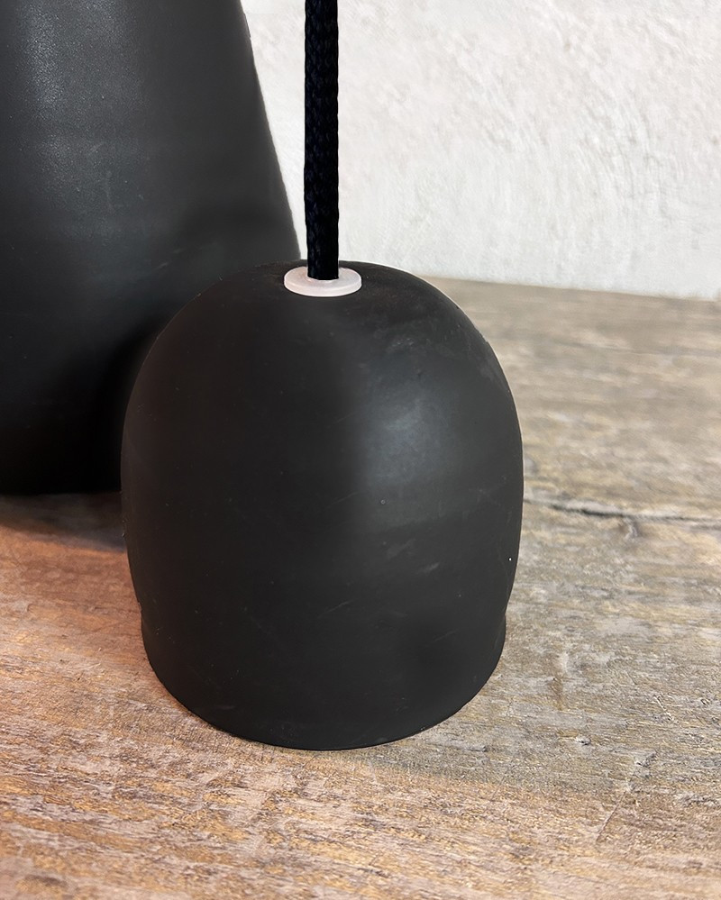 Black ceramic Pendant lamp by The Gentle Factory
