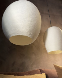 Wool felt pendant light