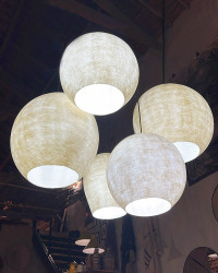 Wool felt pendant light