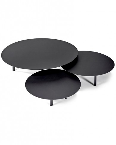 Set of 3 round metal Coffee Tables