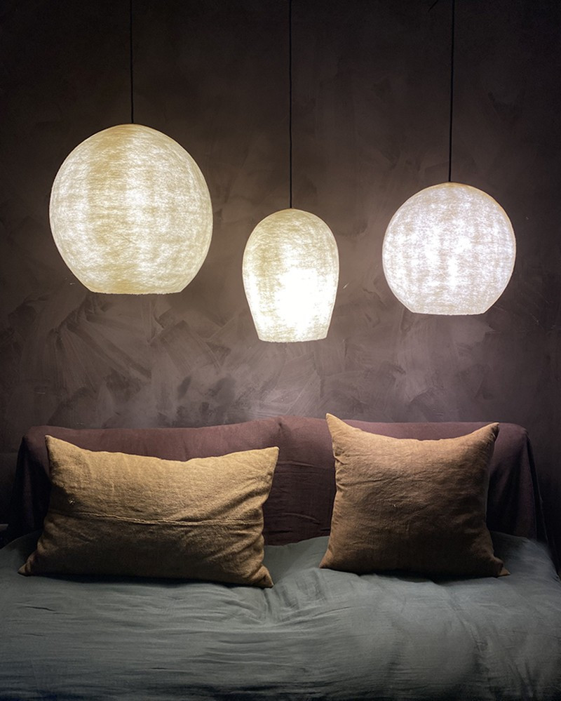 Wool felt pendant light