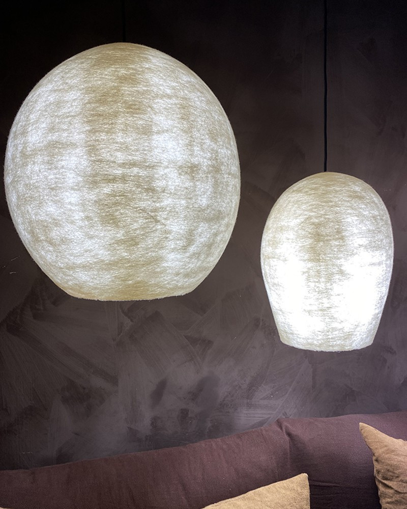 Wool felt pendant light
