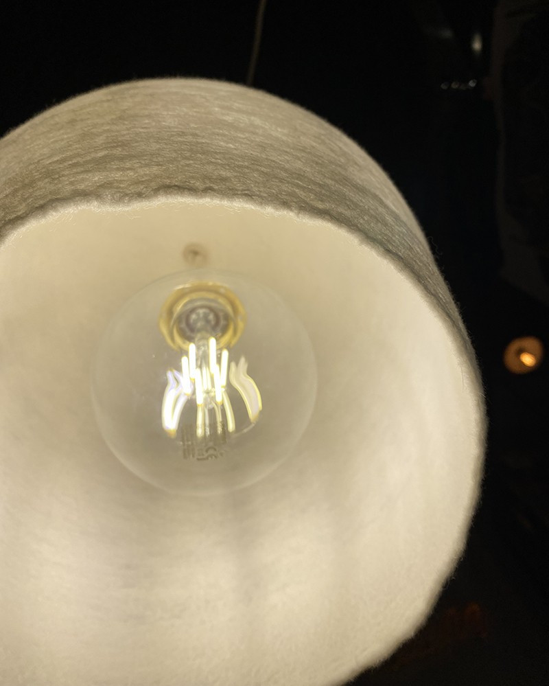 Wool felt pendant light