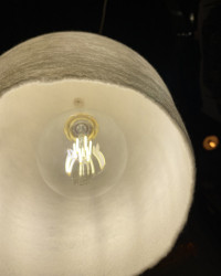 Wool felt pendant light
