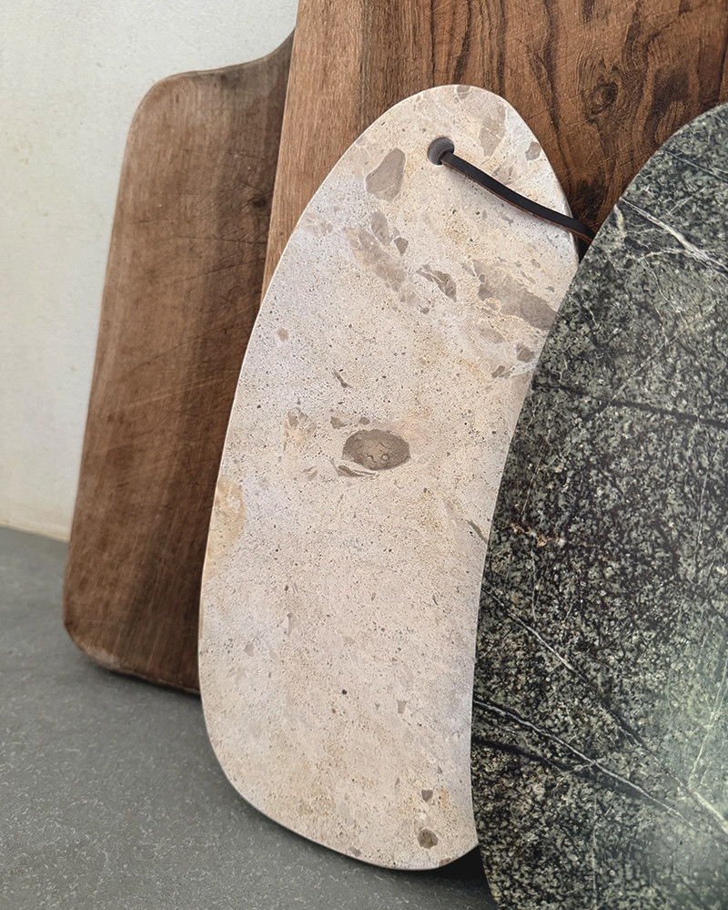 Oval marble cutting board