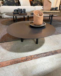 Table basse ronde en Métal noir - petit modèle