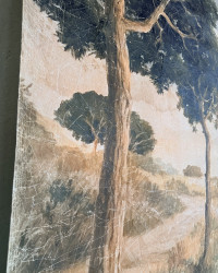 Creased paper Pines & Sea panel