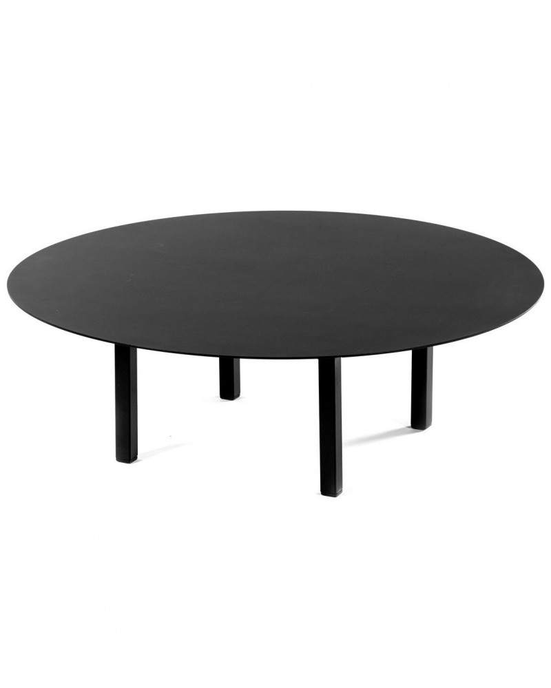 Table basse ronde en Métal noir - moyen modèle