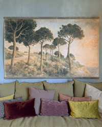 Creased paper Pines & Sea panel