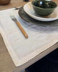 Set de table en lin lavé