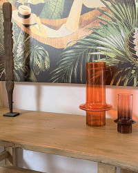 Recycled glass tube vase - available in several colors