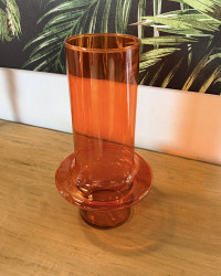Vase tube en verre recyclé - plusieurs coloris