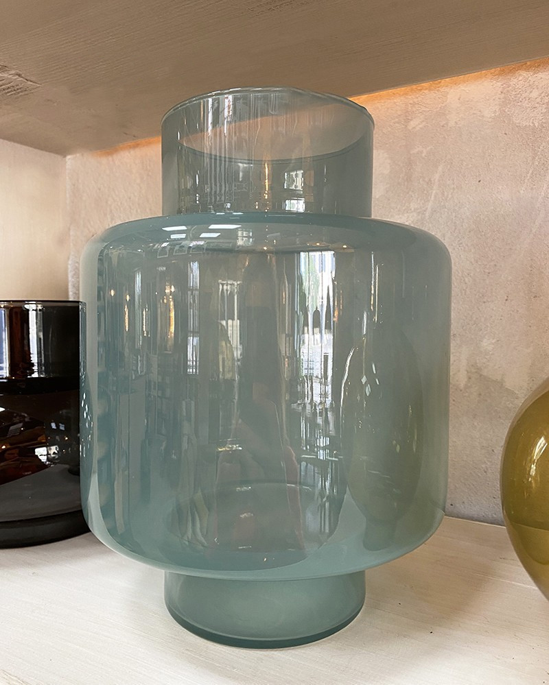 Video recycled glass vase - available in several colors