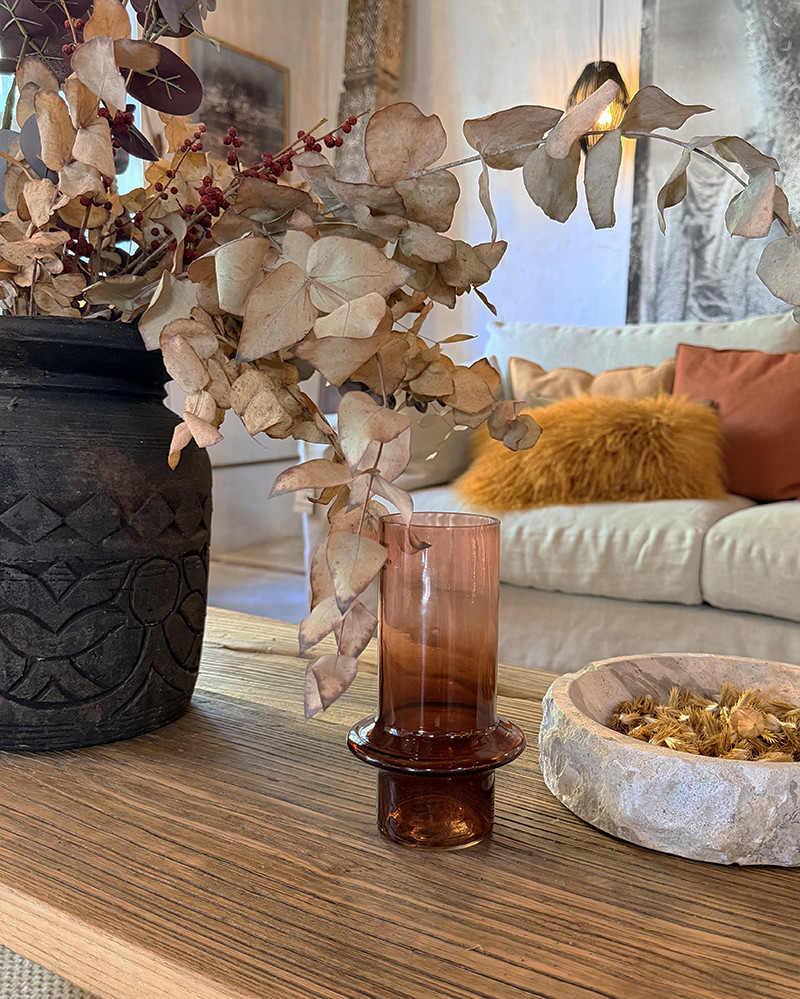 Little recycled glass tube vase