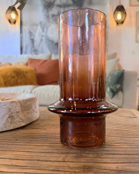 Little recycled glass tube vase