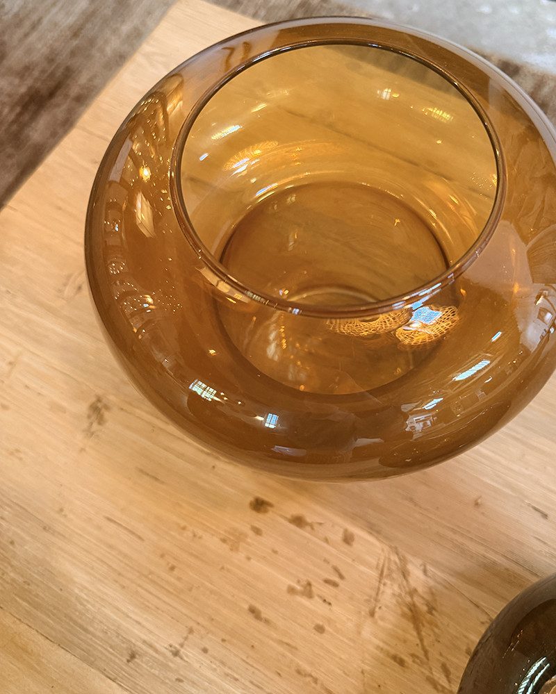 Recycled glass bubble vase - available in several colors