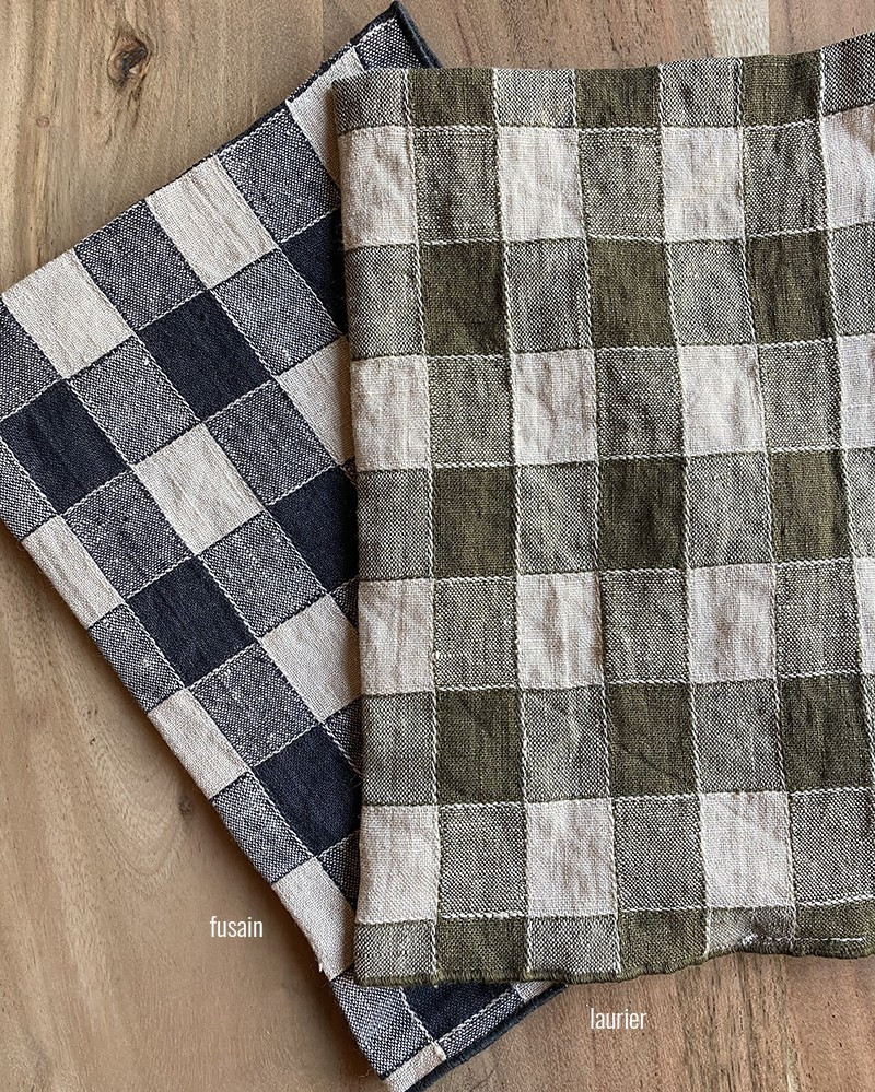 Vintage Gingham Linen Placemat