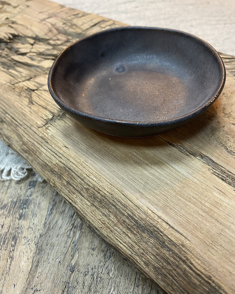 Assiette creuse Flow Blackish en céramique