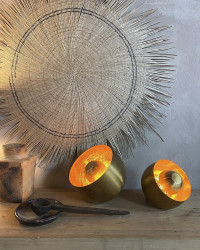 Lampe de sol Sum en métal doré
