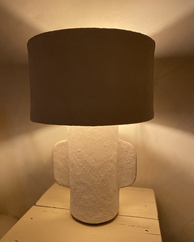 Papier-mâché/resinous Table lamp Earth