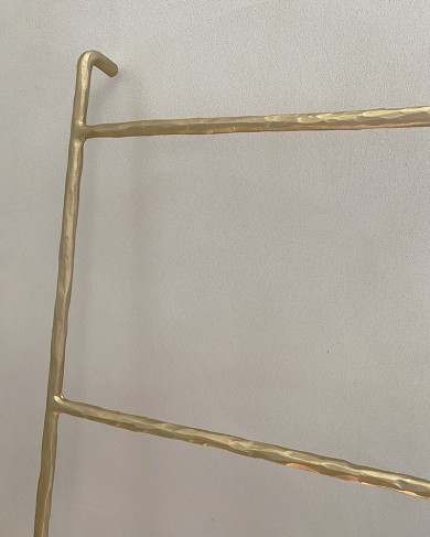 Gold hammered Metal Ladder Zen