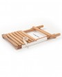 Fauteuil d'extérieur/de plage Tommy en bois & coton