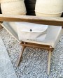 Fauteuil d'extérieur/de plage Tommy en bois & coton
