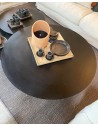 Table basse ronde en Métal noir - grand modèle
