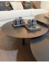 Table basse ronde en Métal noir - moyen modèle