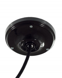 Rosace ronde en porcelaine Noir