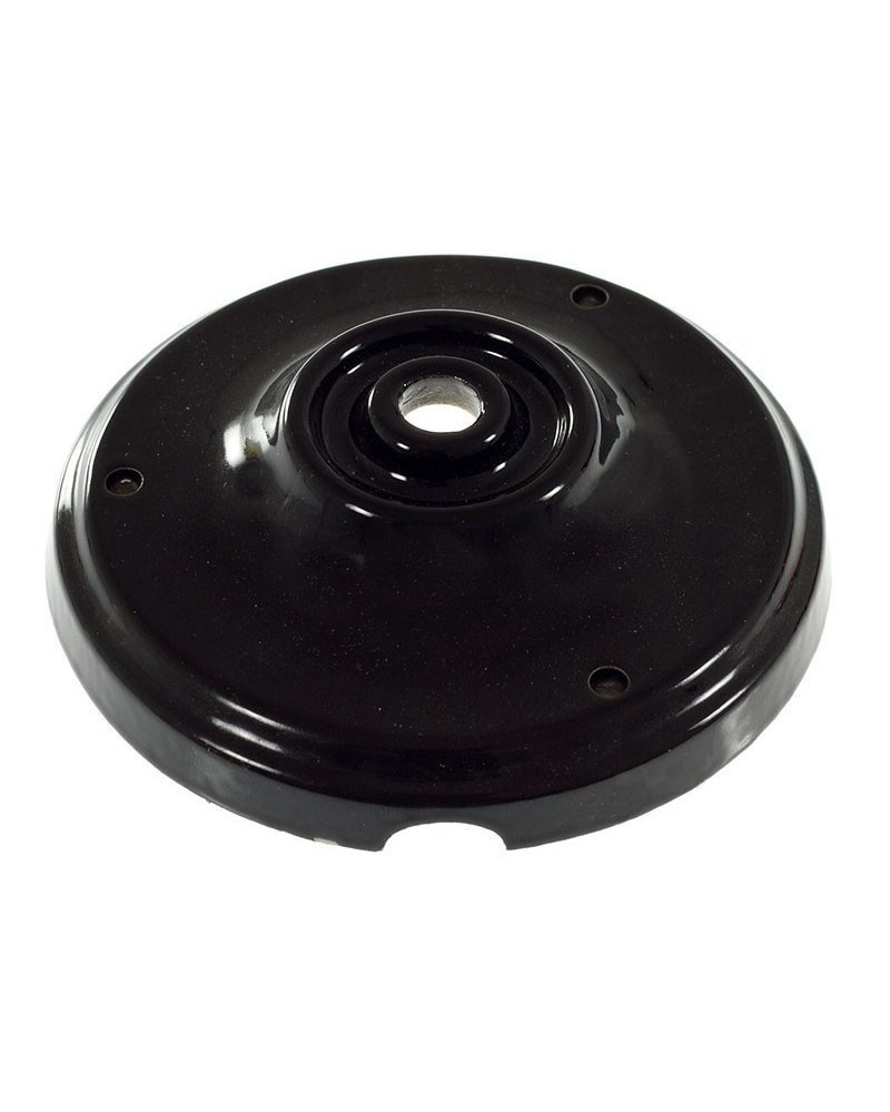 Rosace ronde en porcelaine Noir