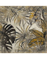 Panneau Végétal Ocre en papier froissé