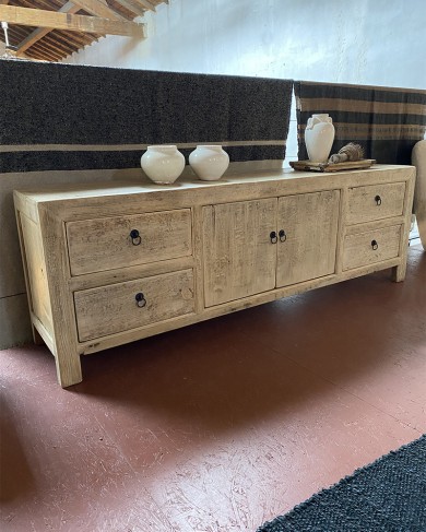 Aged Pine wooden Tv Sideboard