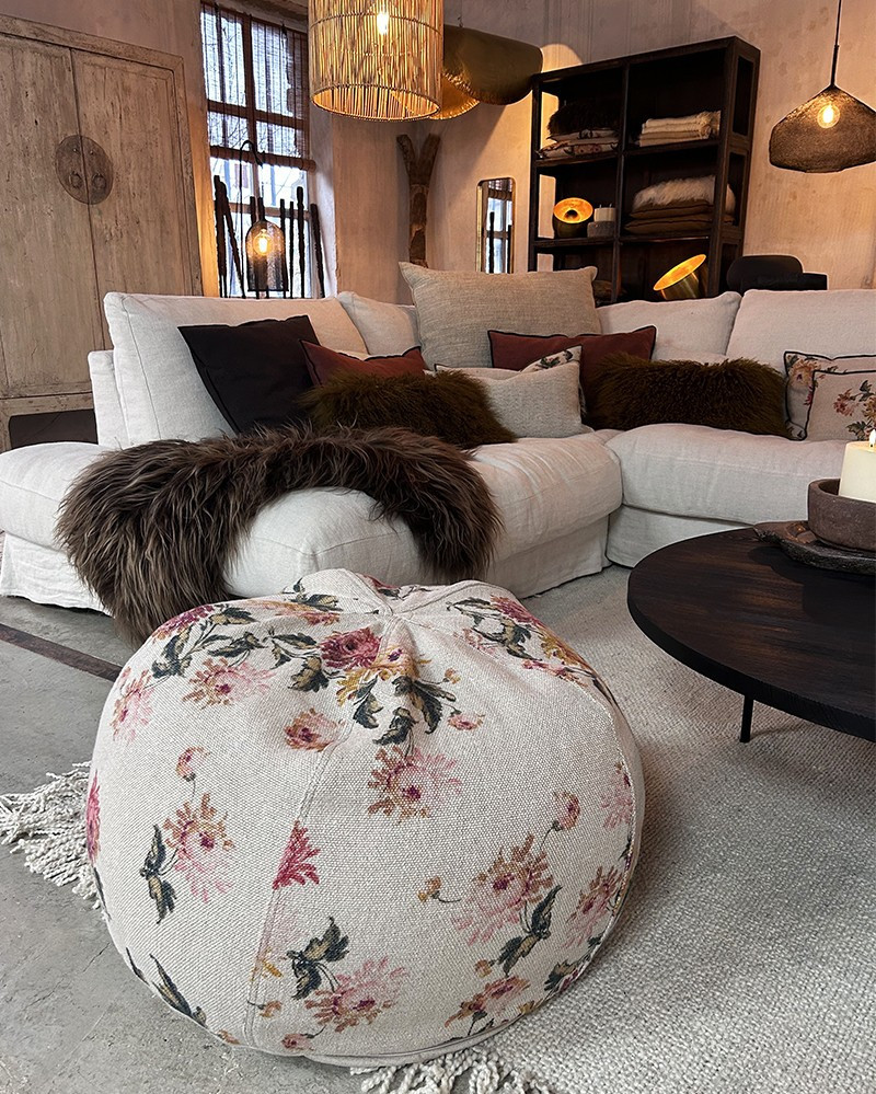 Pouf bulle en lin Wabi-Sabi par Maison de Vacances