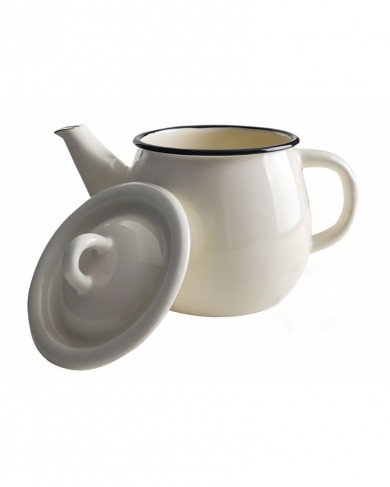 Ivory Enamel Teapot