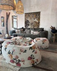 Pouf bulle en lin Wabi-Sabi par Maison de Vacances