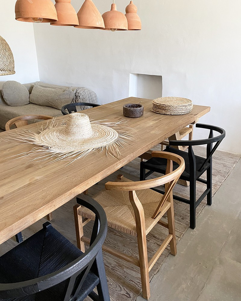 Table Cantina en teck recyclé
