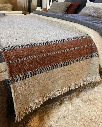 Wool & Linen Montana Rust Plaid by Libeco