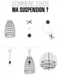Bamboo Pendant Lamp corbeille