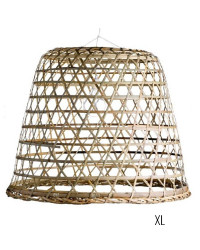 Suspension corbeille en bambou