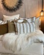 Natural Icelandic white/black/taupe Sheepskin